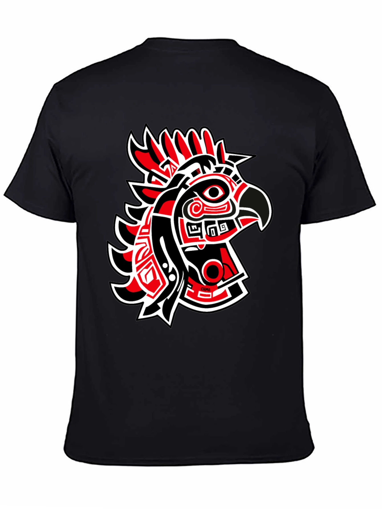 Red & Black Eagle Graphic Tee