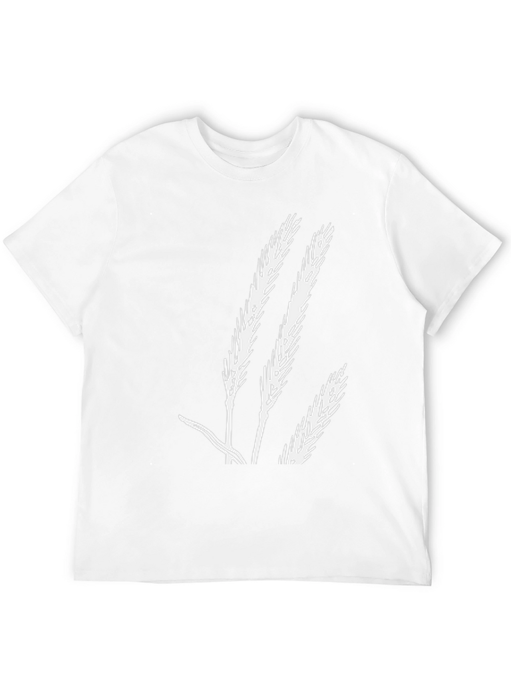 Wheat Stalk Graphic Tee - Black Cotton T-Shirt