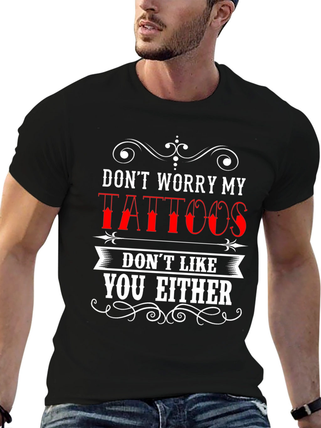 Dont Worry My Tattoos Mens Graphic Tee