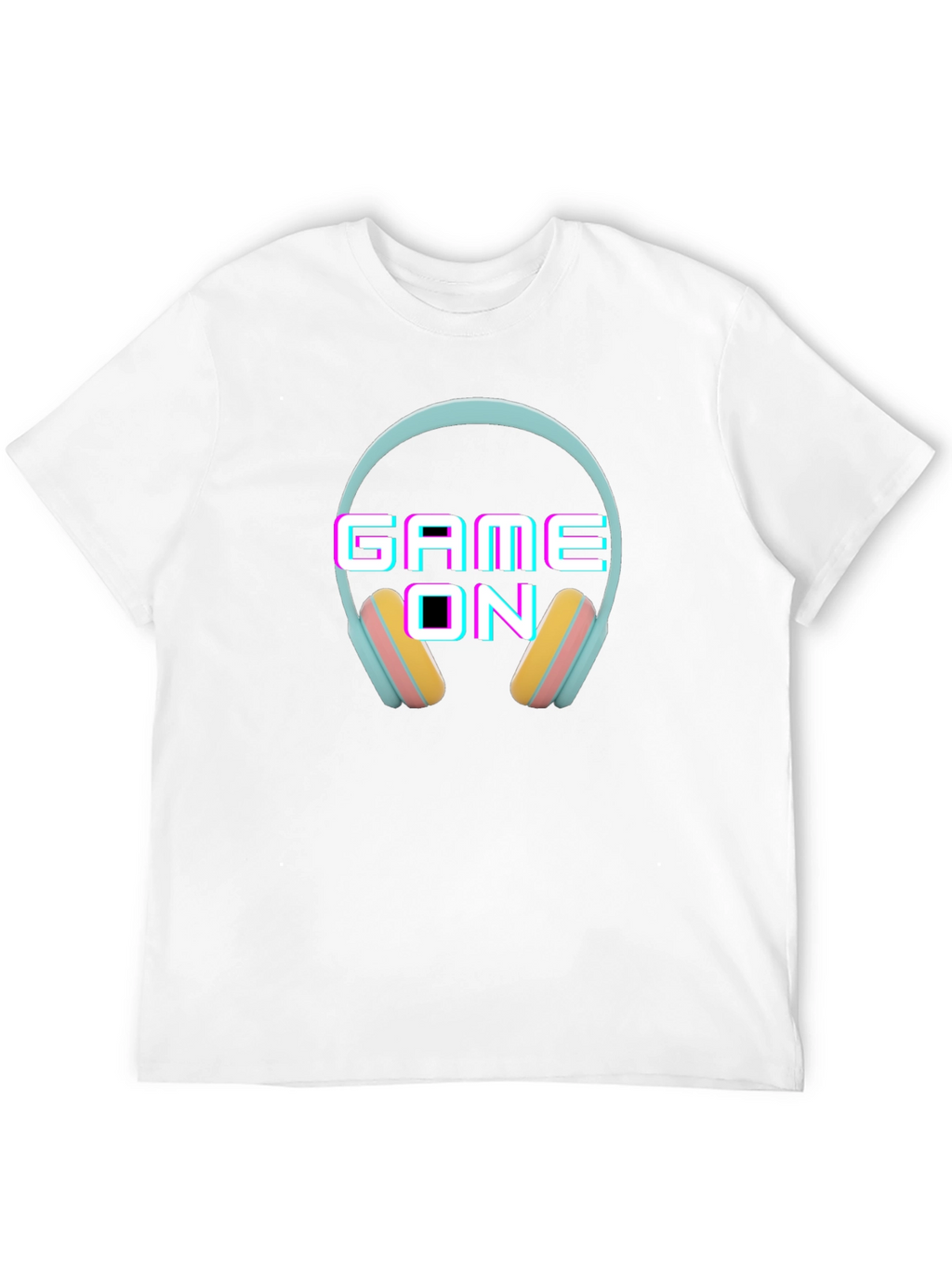 Game On Headphone Graphic Black T-Shirt