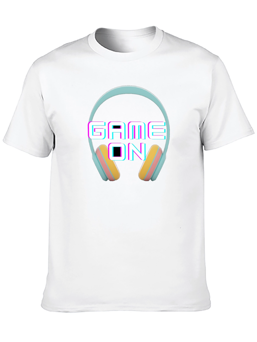 Game On Headphone Graphic Black T-Shirt
