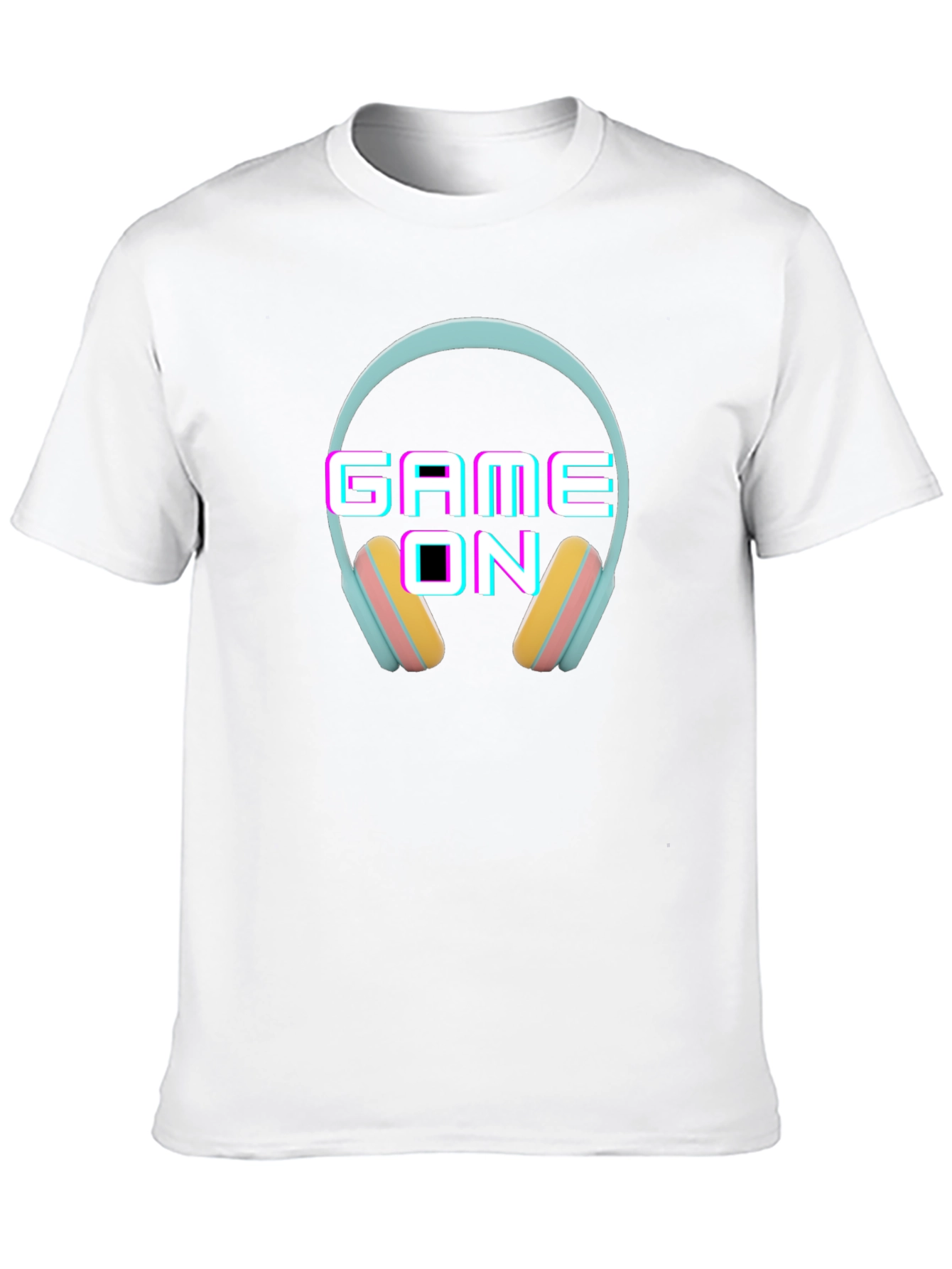 Game On Headphone Graphic Black T-Shirt