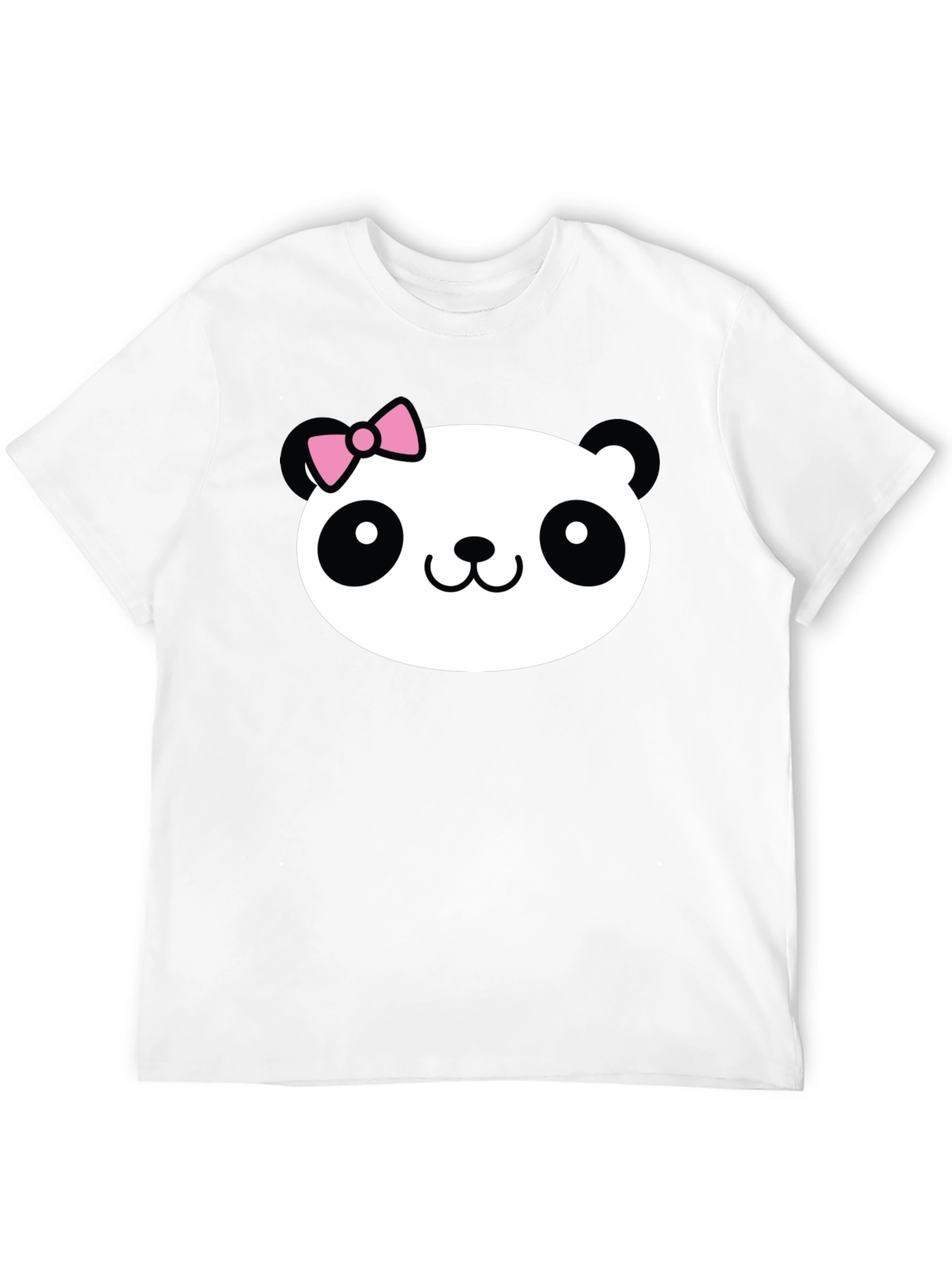Cute Panda Graphic Tee - Black Cotton Shirt