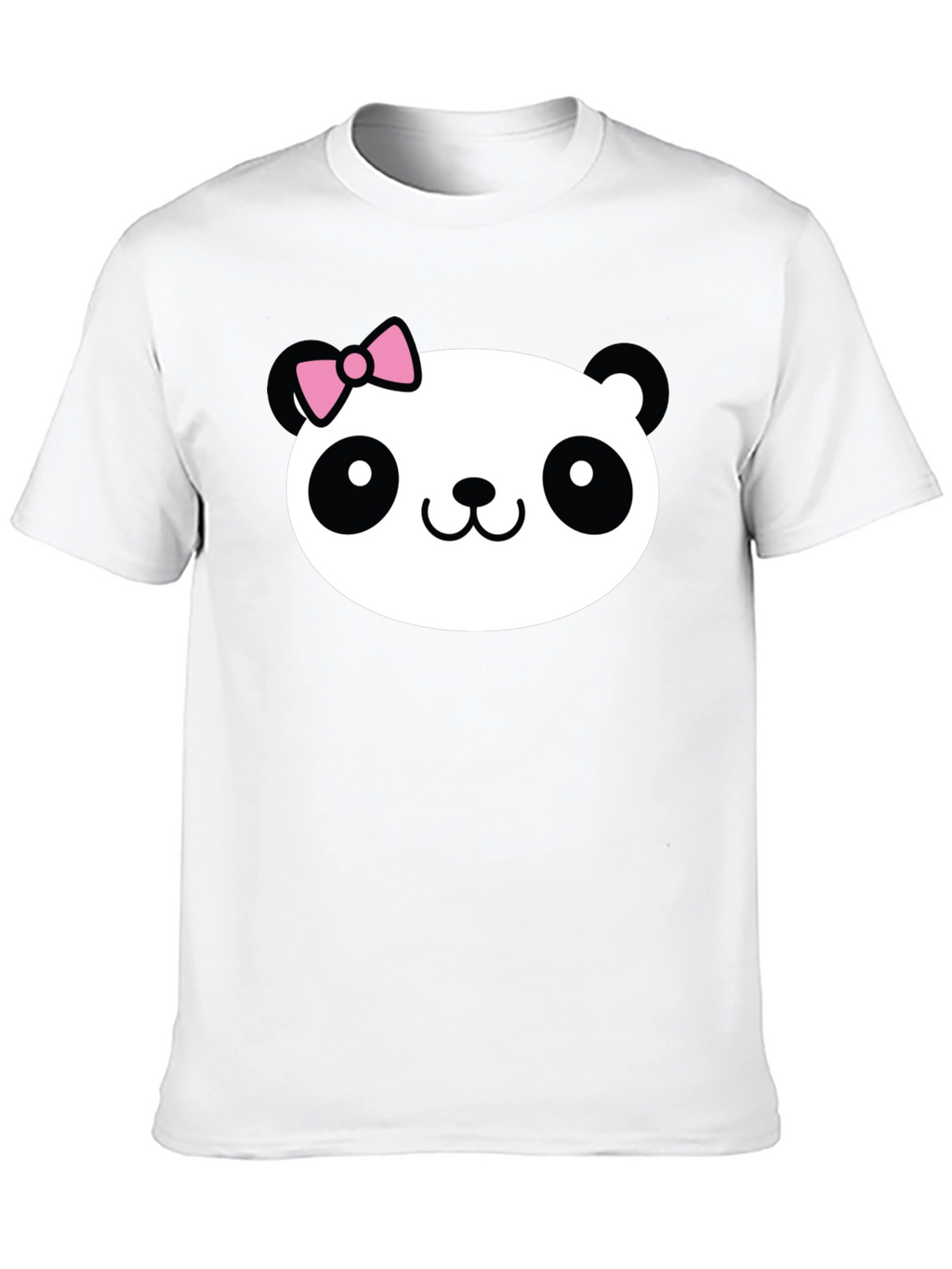 Cute Panda Graphic Tee - Black Cotton Shirt
