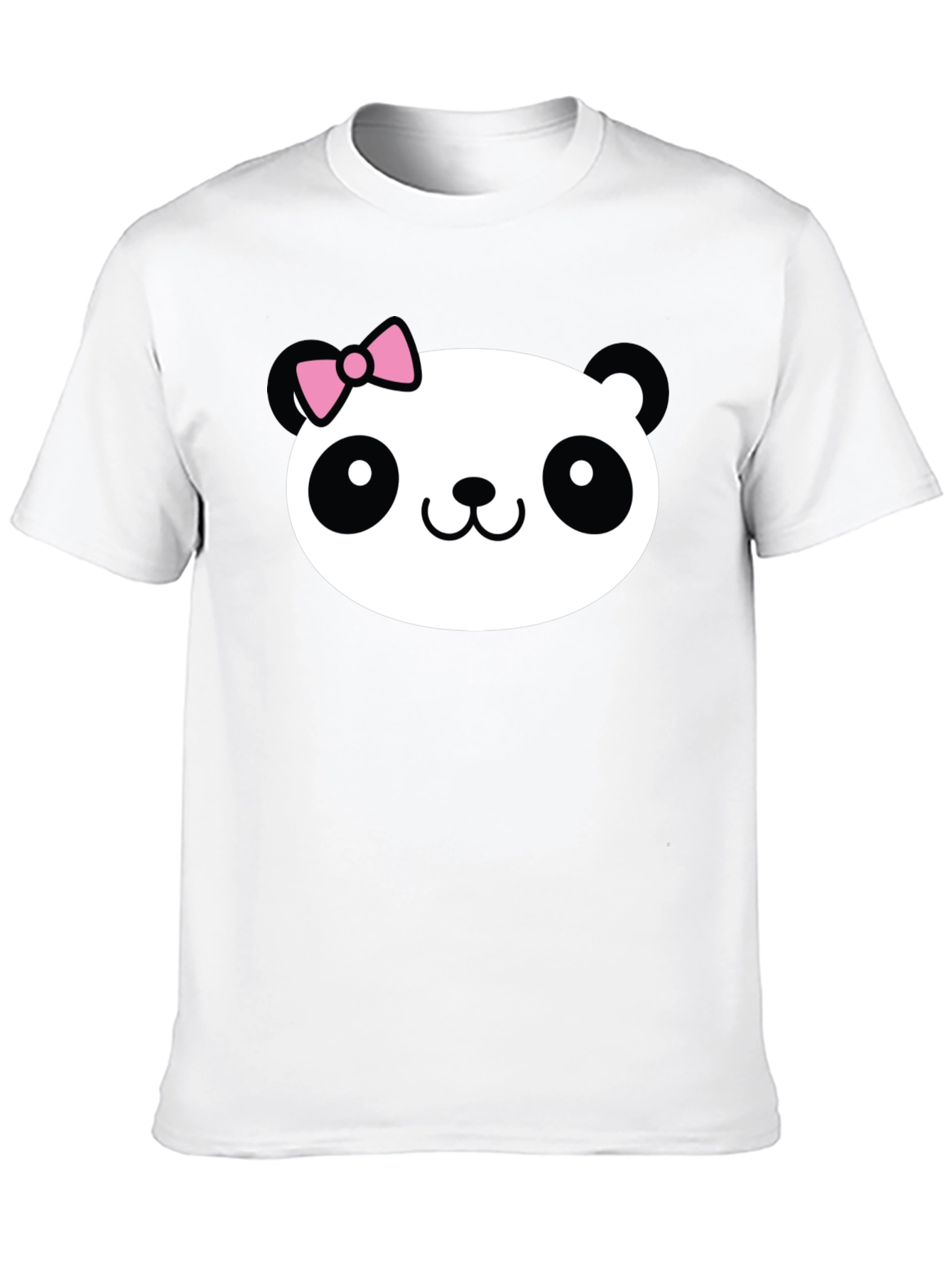 Cute Panda Graphic Tee - Black Cotton Shirt