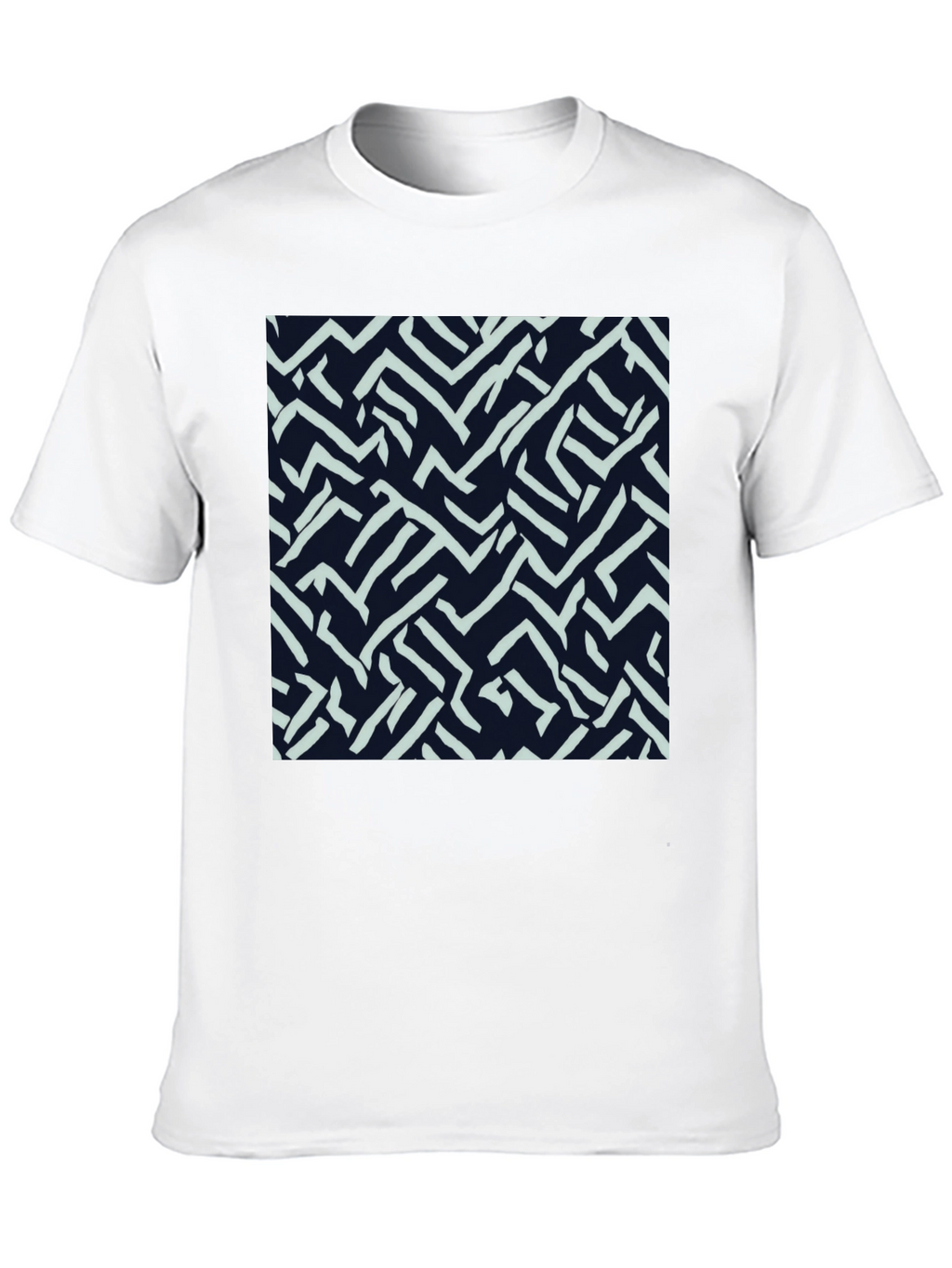 Abstract Labyrinth Print Tee - Modern Casual Style
