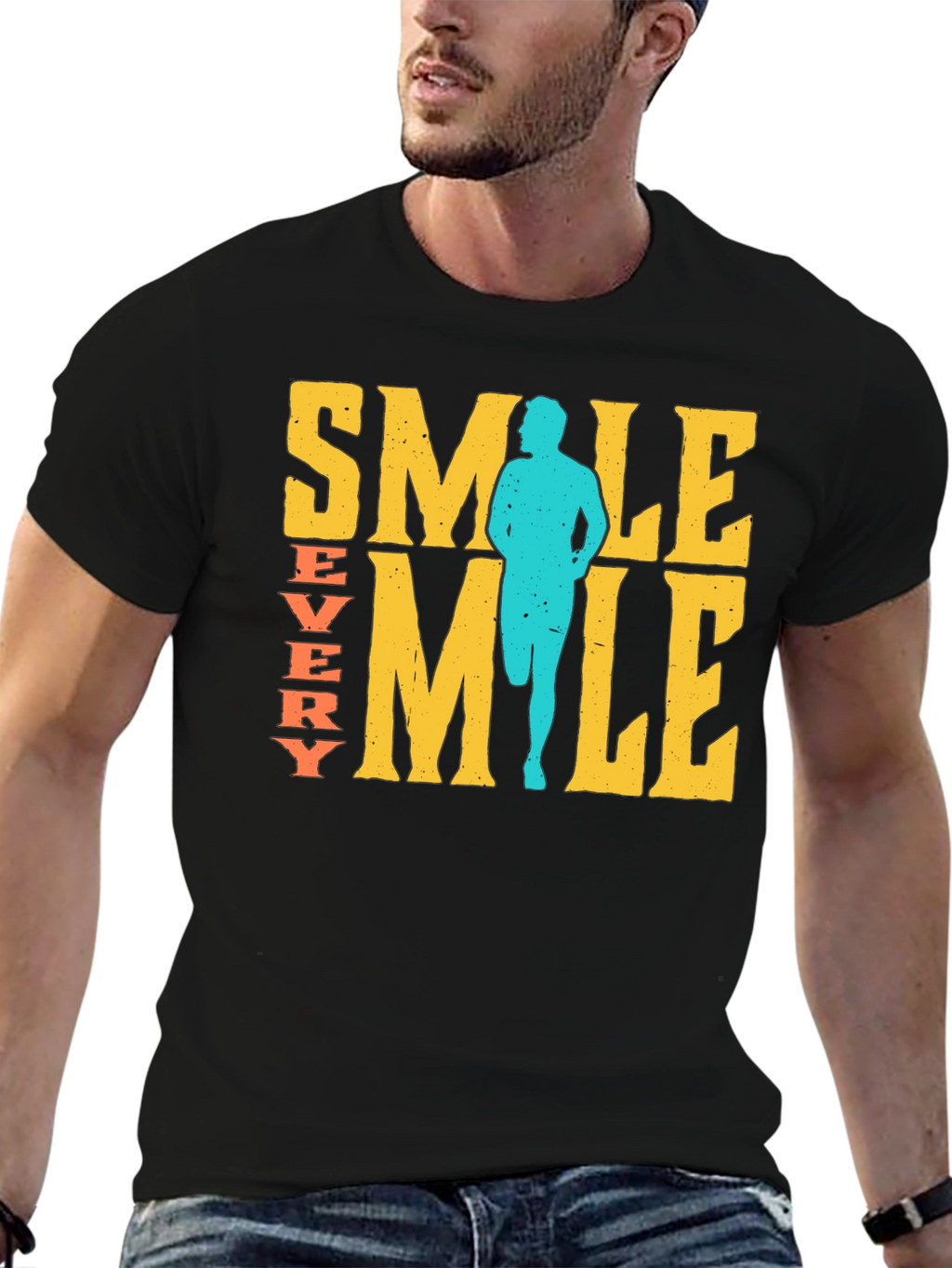 Smile Every Mile Runner Graphic Tee