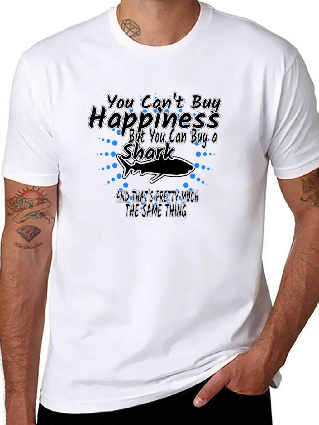You Cant Buy Happiness Shark T-Shirt