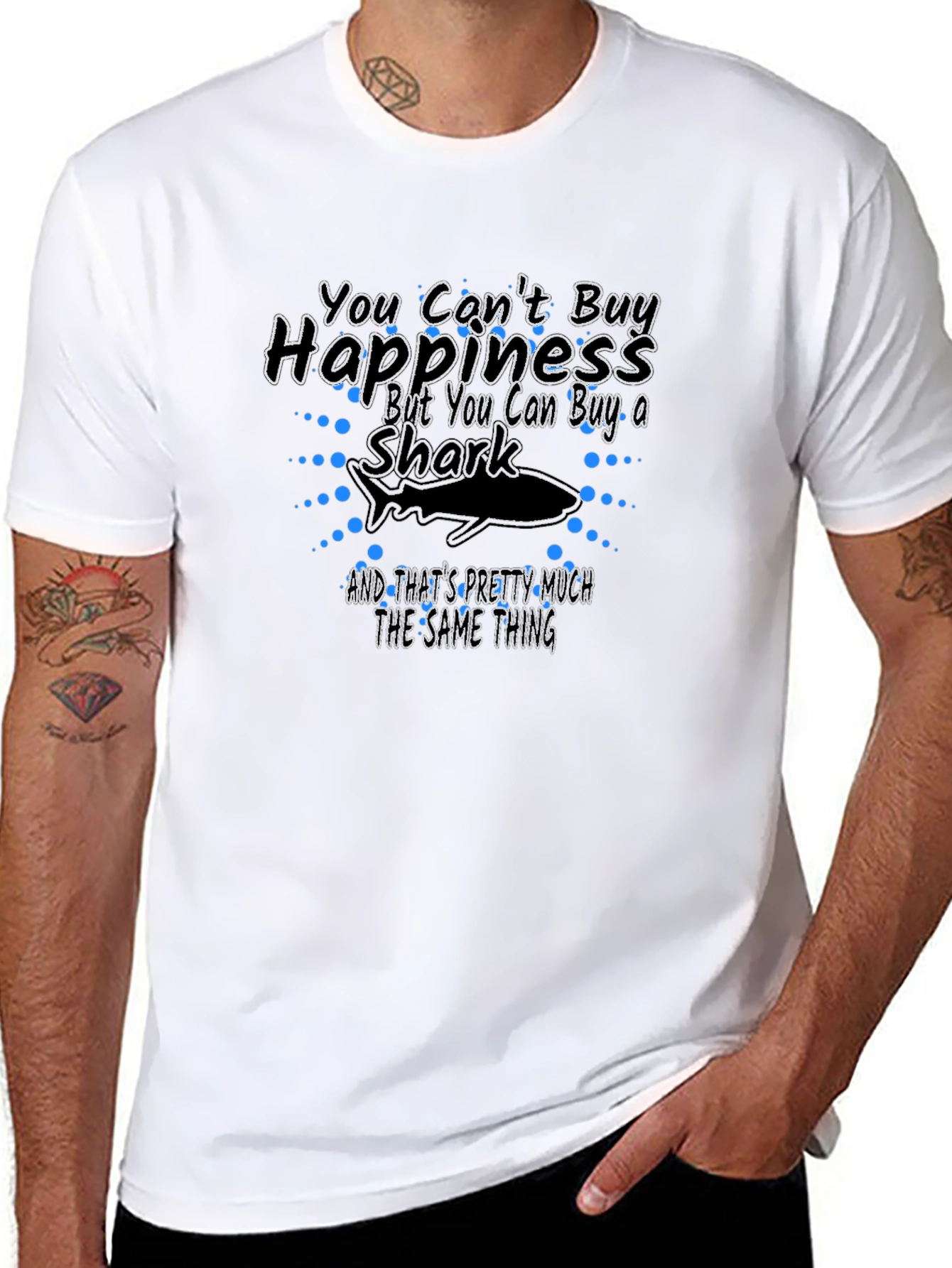 You Cant Buy Happiness Shark T-Shirt
