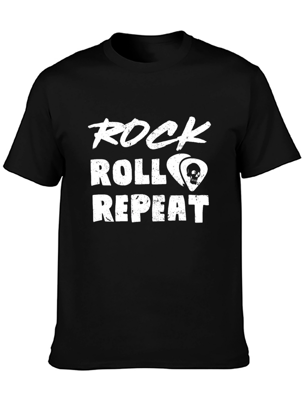 Rock Roll Repeat Graphic Tee - Music Lover Shirt