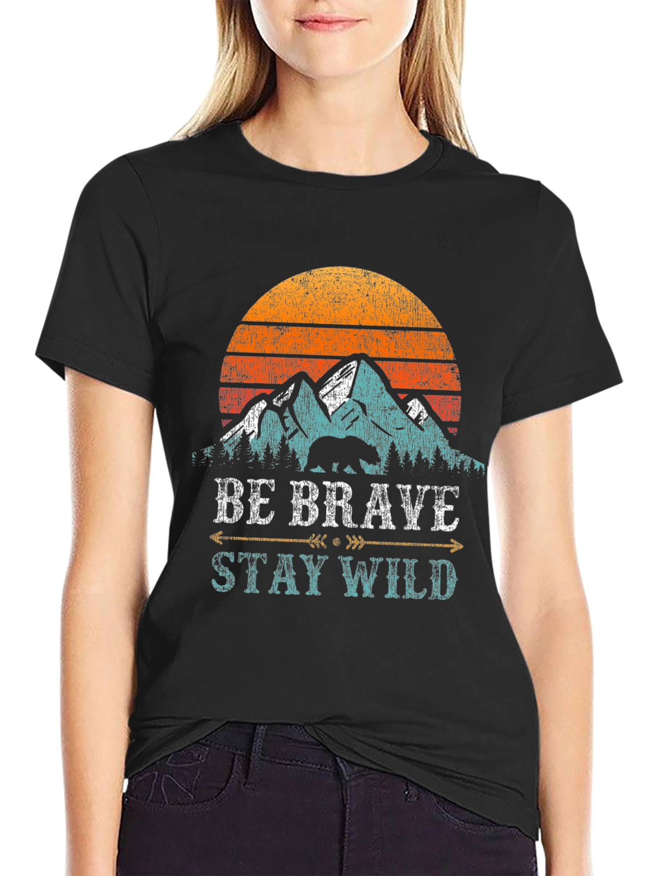 Be Brave Stay Wild Graphic T-Shirt - Adventure Tee