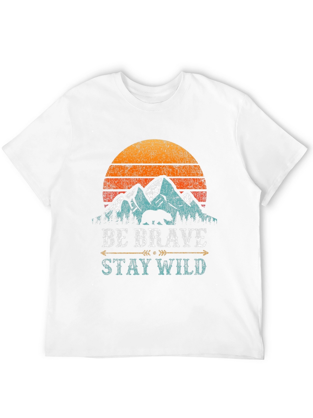 Be Brave Stay Wild Graphic T-Shirt - Adventure Tee
