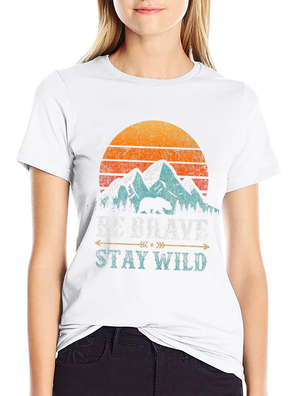 Be Brave Stay Wild Graphic T-Shirt - Adventure Tee