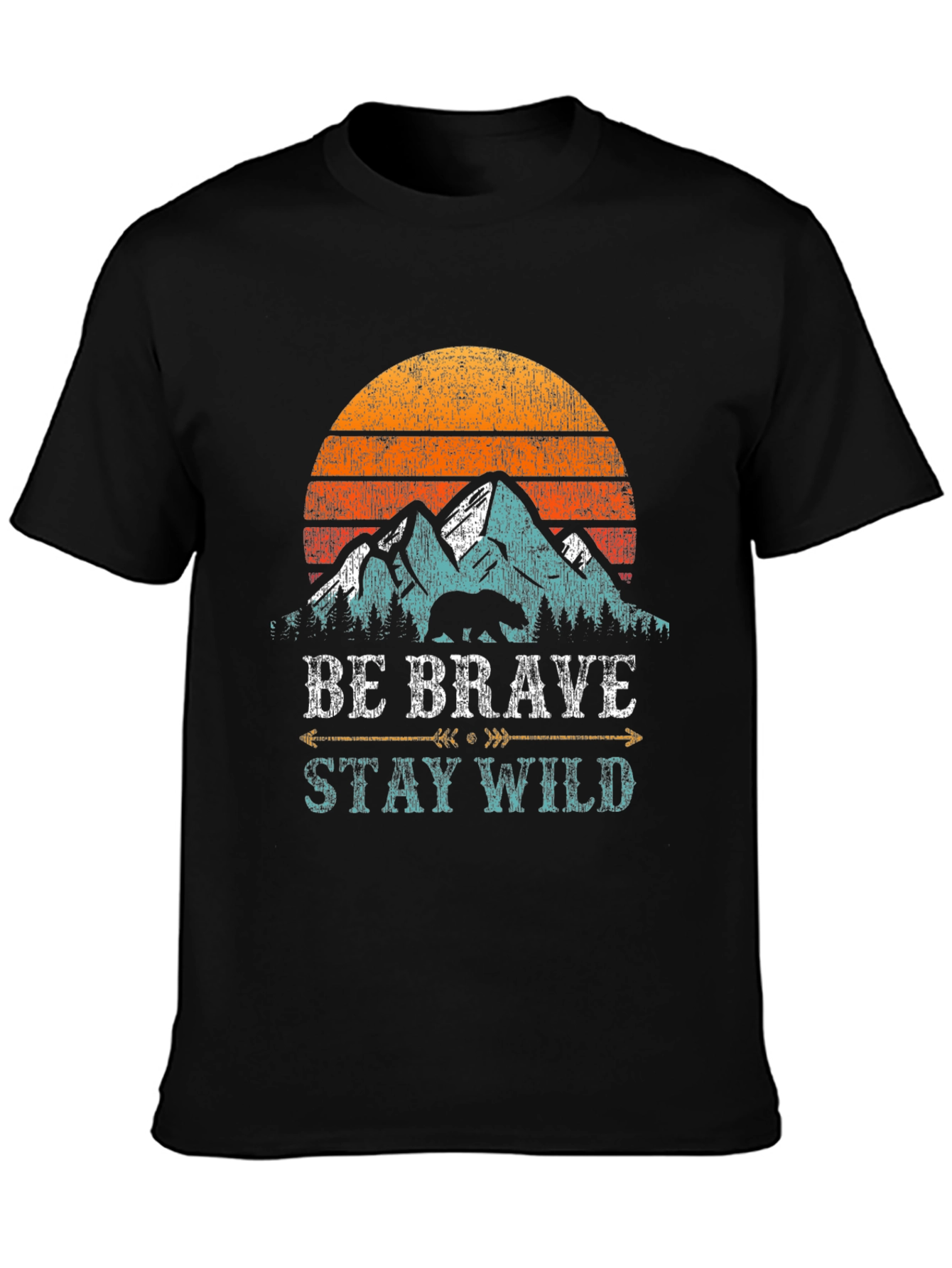 Be Brave Stay Wild Graphic T-Shirt - Adventure Tee