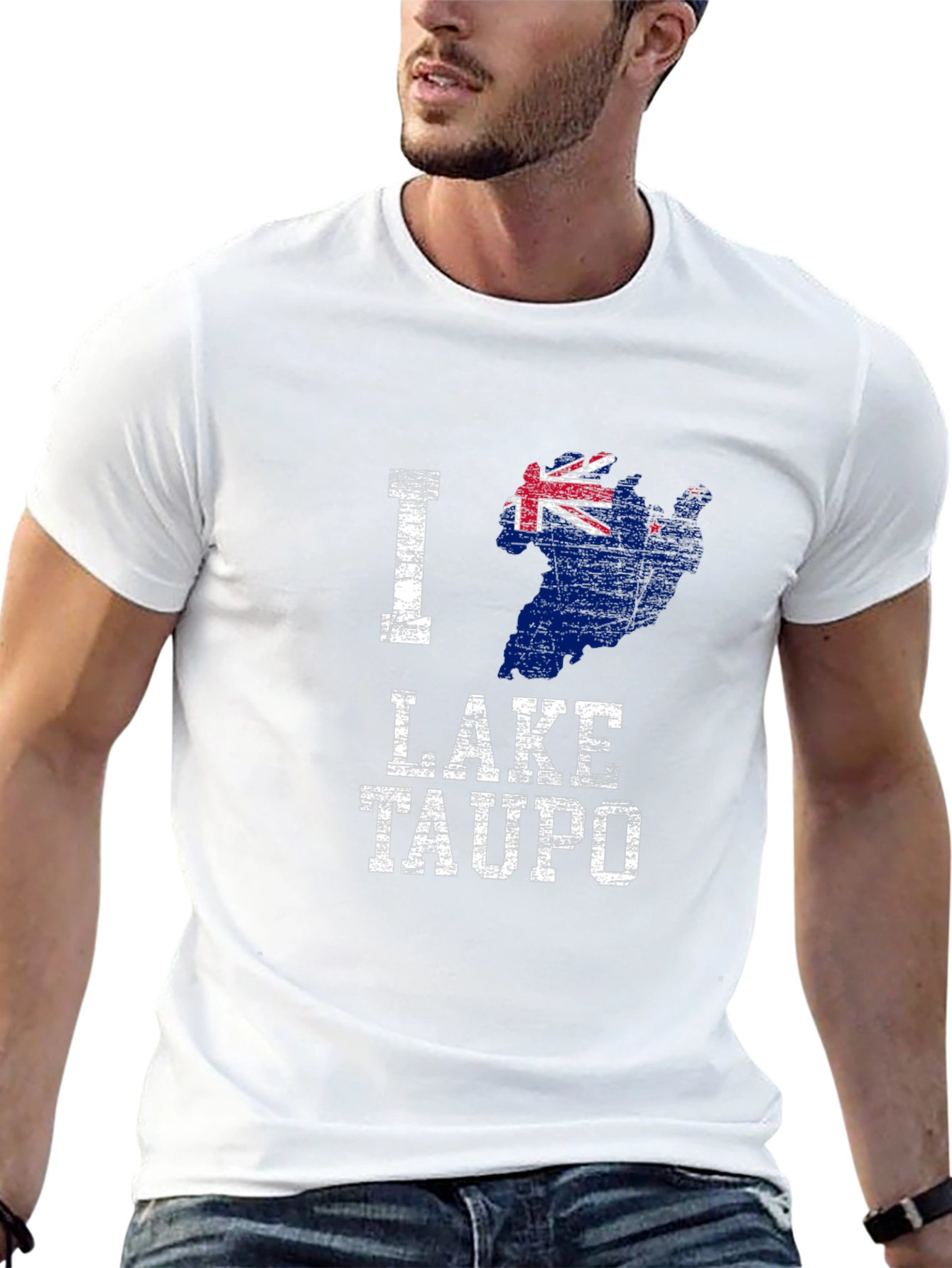 I Love Lake Taupo New Zealand Graphic T-Shirt