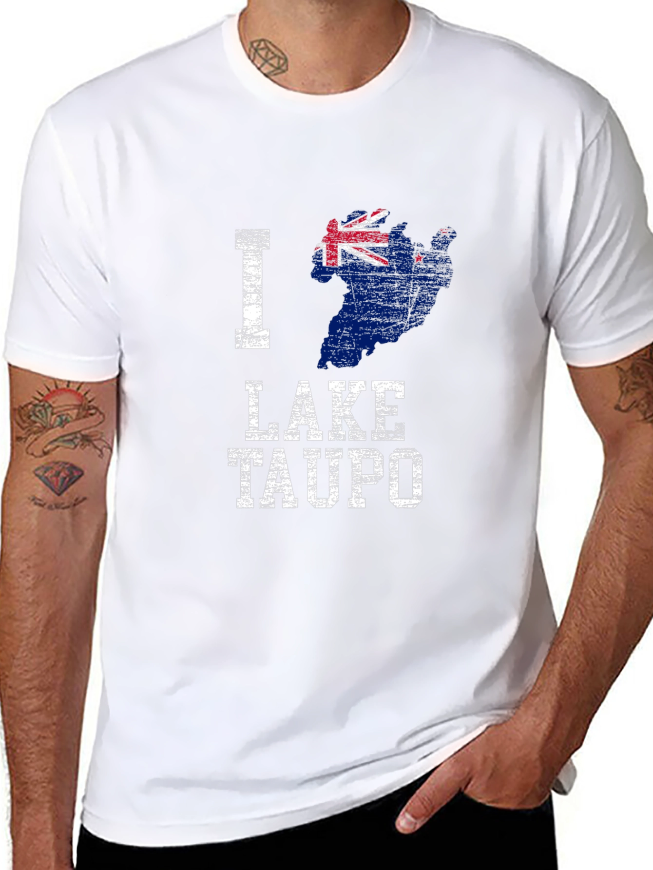 I Love Lake Taupo New Zealand Graphic T-Shirt