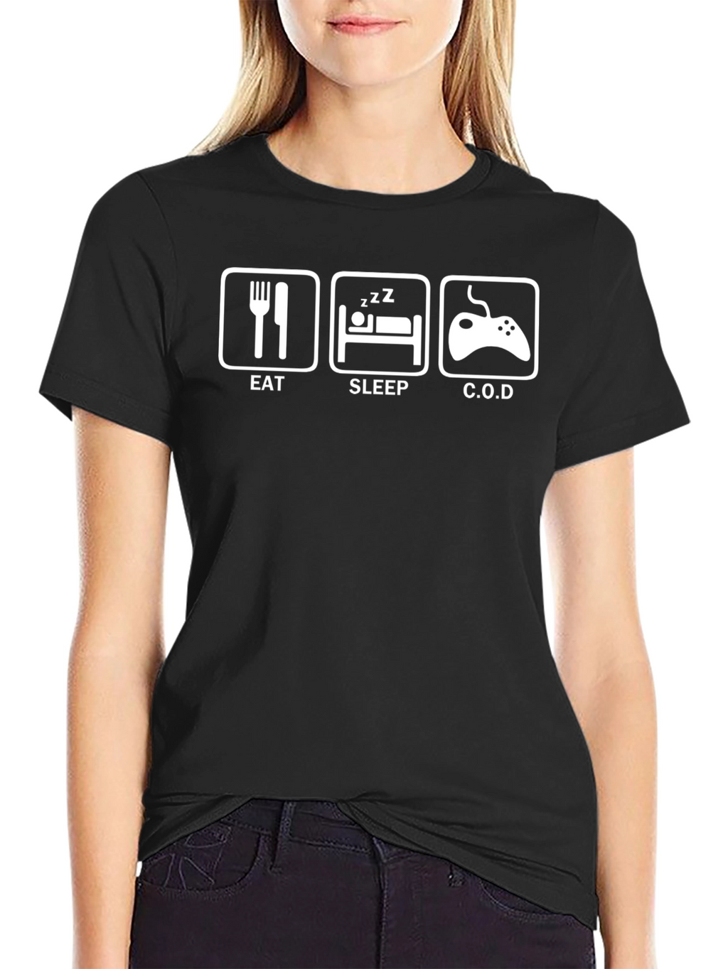 Eat Sleep C.O.D. Black T-Shirt