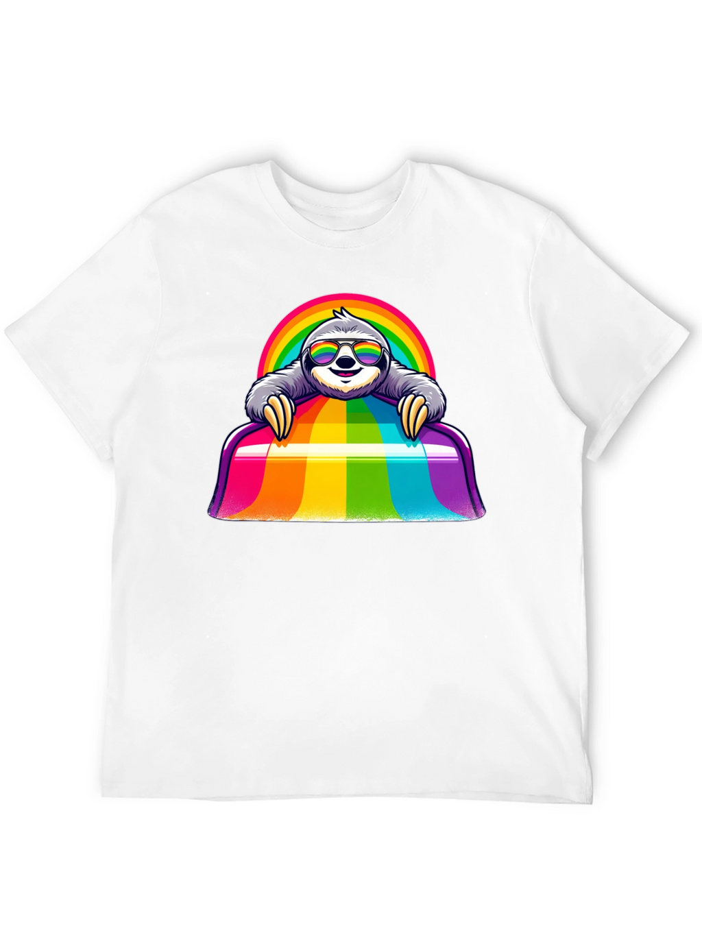 Rainbow Sloth T-Shirt - Prideful & Cute!