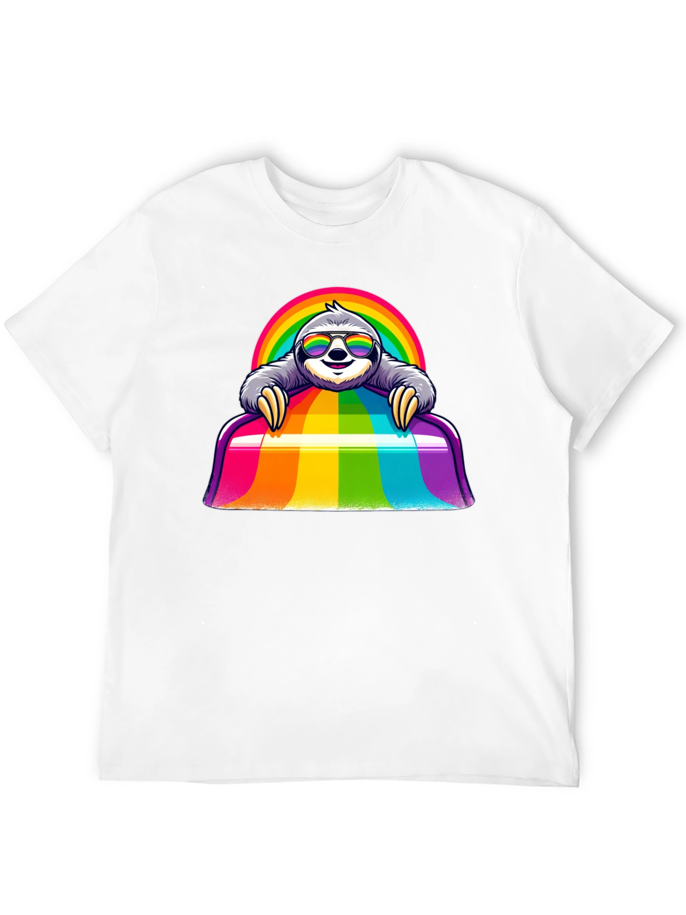 Rainbow Sloth T-Shirt - Prideful & Cute!