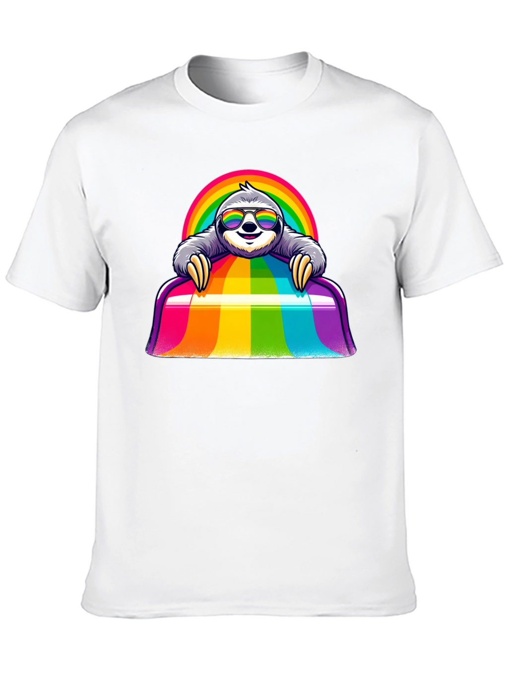 Rainbow Sloth T-Shirt - Prideful & Cute!