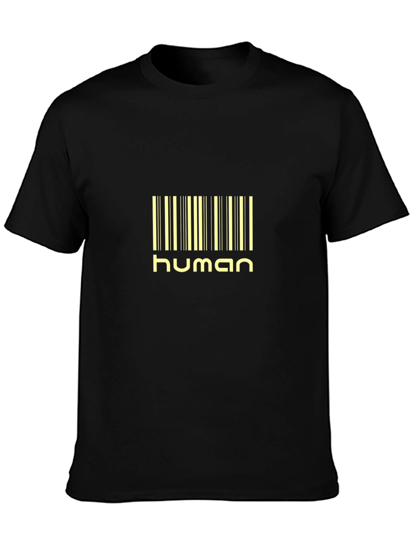 Human Barcode Black T-Shirt