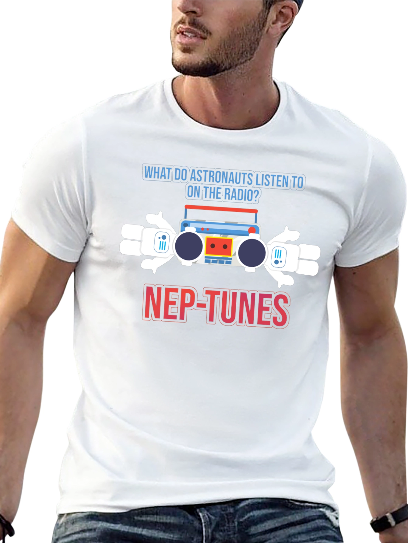 Astronaut Radio Pun T-Shirt - Nep-Tunes