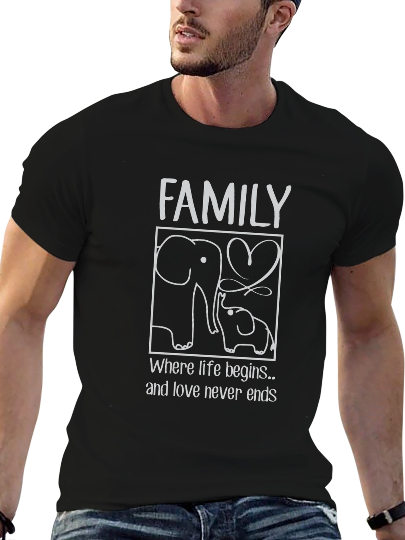 Elephant Family Love T-Shirt