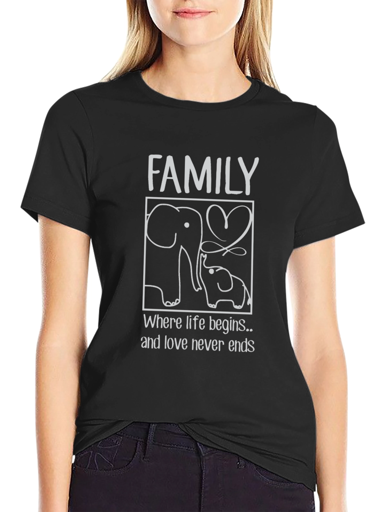Elephant Family Love T-Shirt