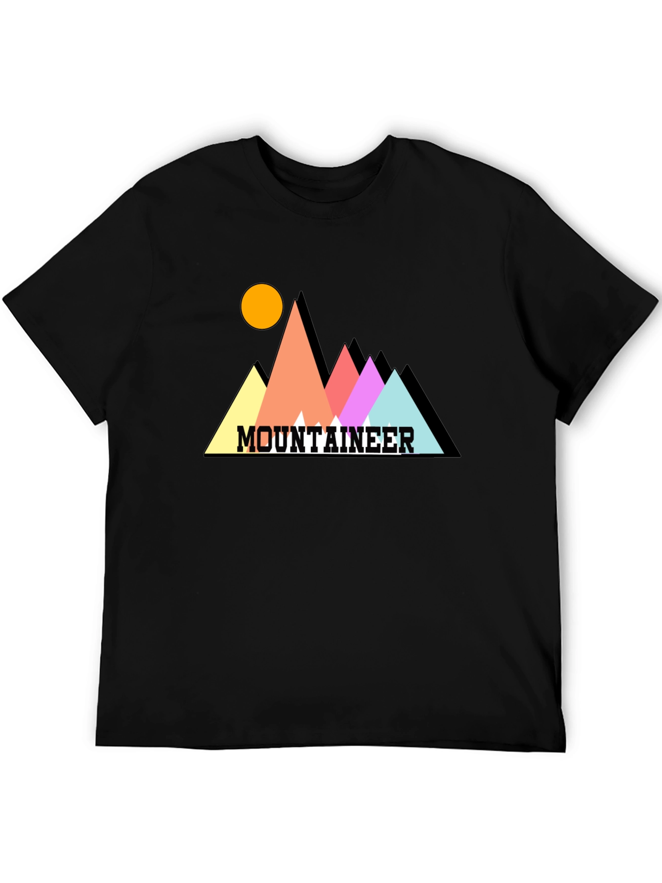 Mountaineer Graphic Tee - Stylish Black Cotton T-Shirt