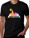 Mountaineer Graphic Tee - Stylish Black Cotton T-Shirt