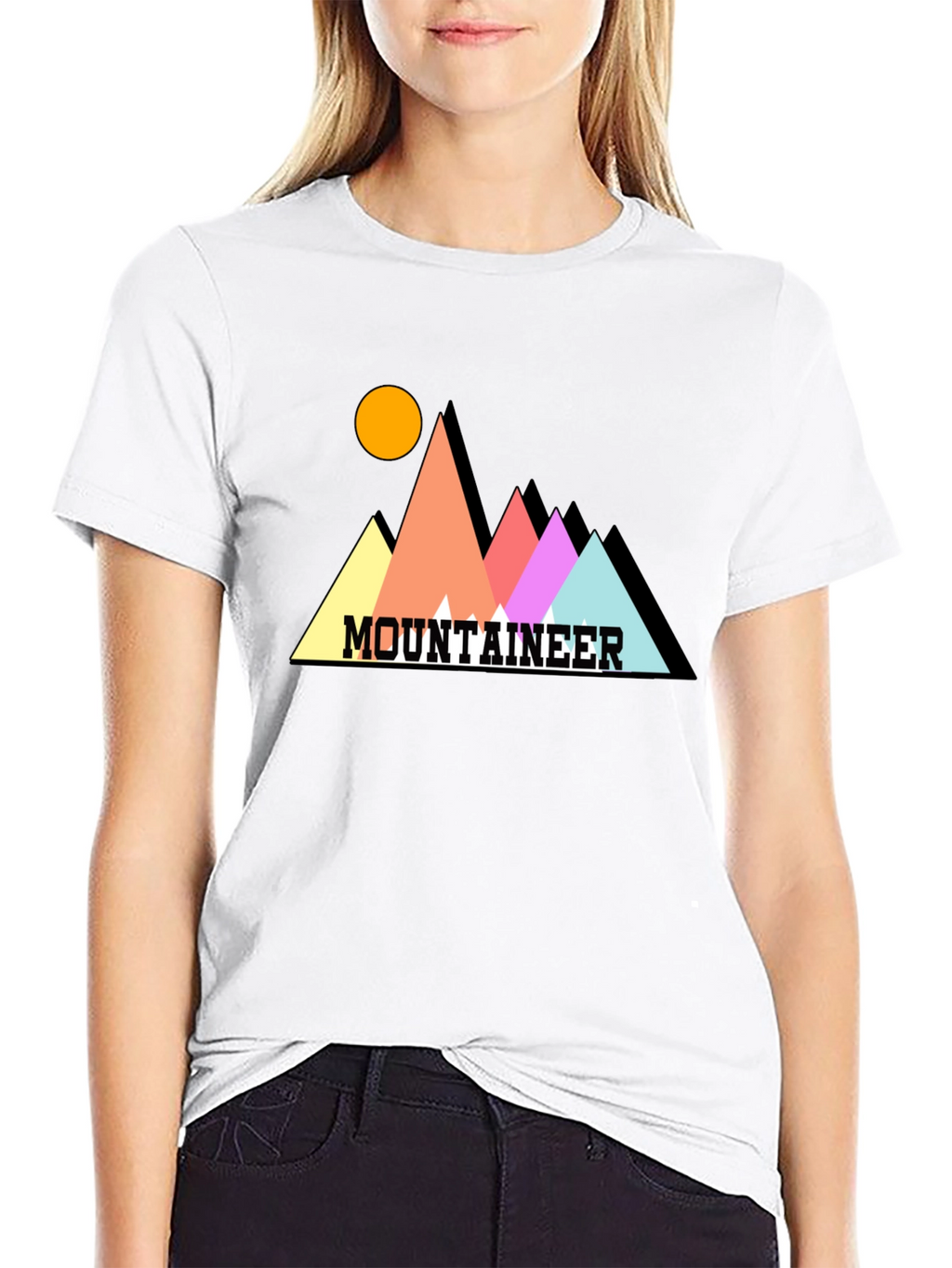 Mountaineer Graphic Tee - Stylish Black Cotton T-Shirt