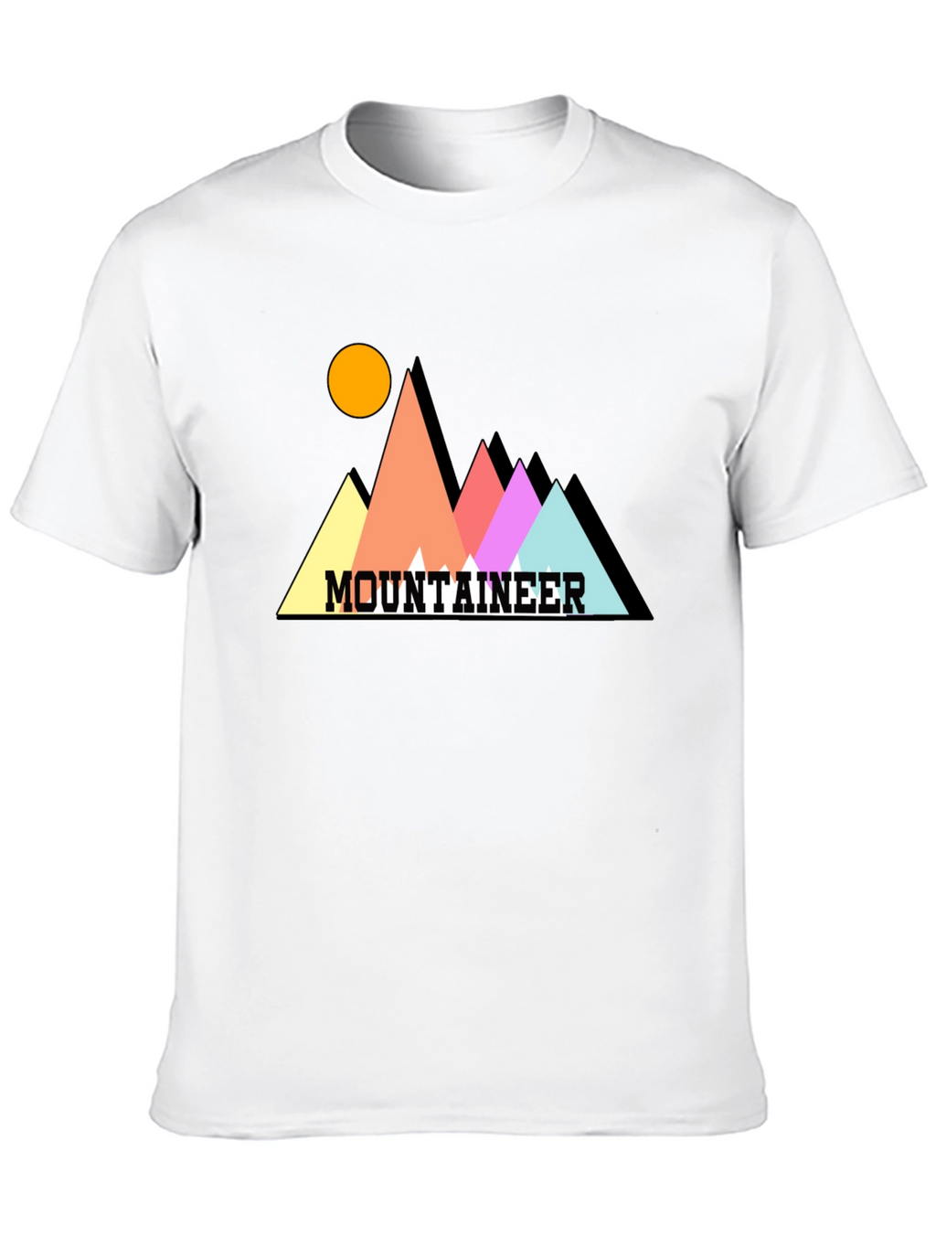 Mountaineer Graphic Tee - Stylish Black Cotton T-Shirt