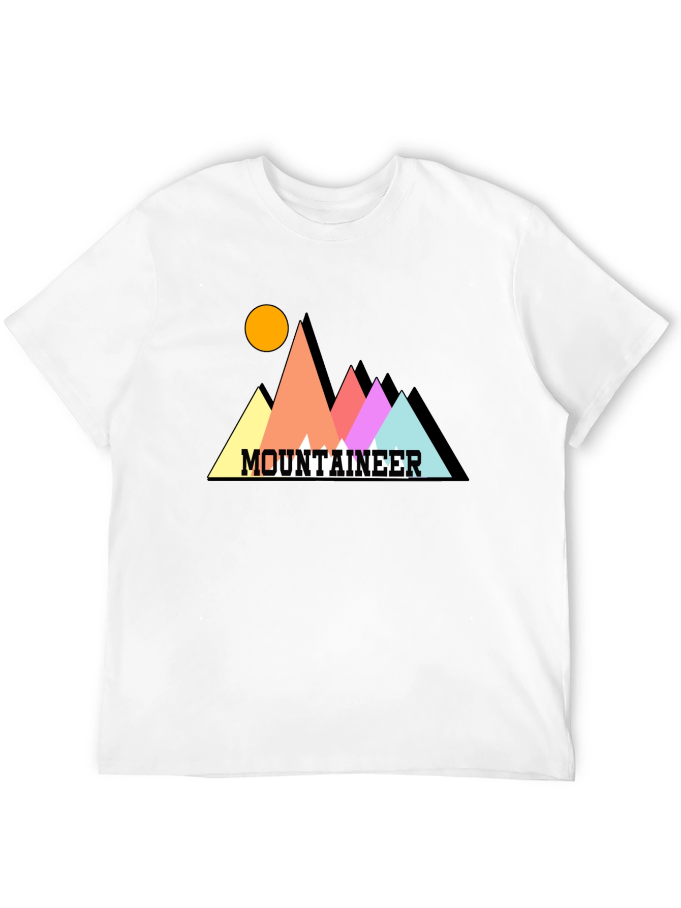 Mountaineer Graphic Tee - Stylish Black Cotton T-Shirt