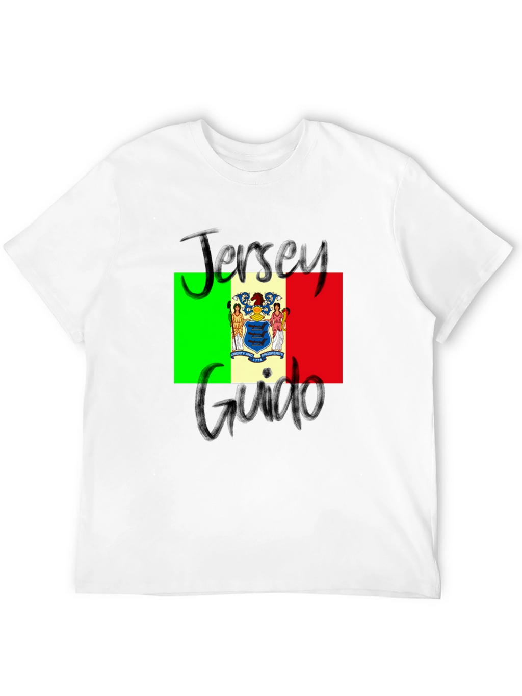 Jersey Guido T-Shirt: State Flag Graphic Tee