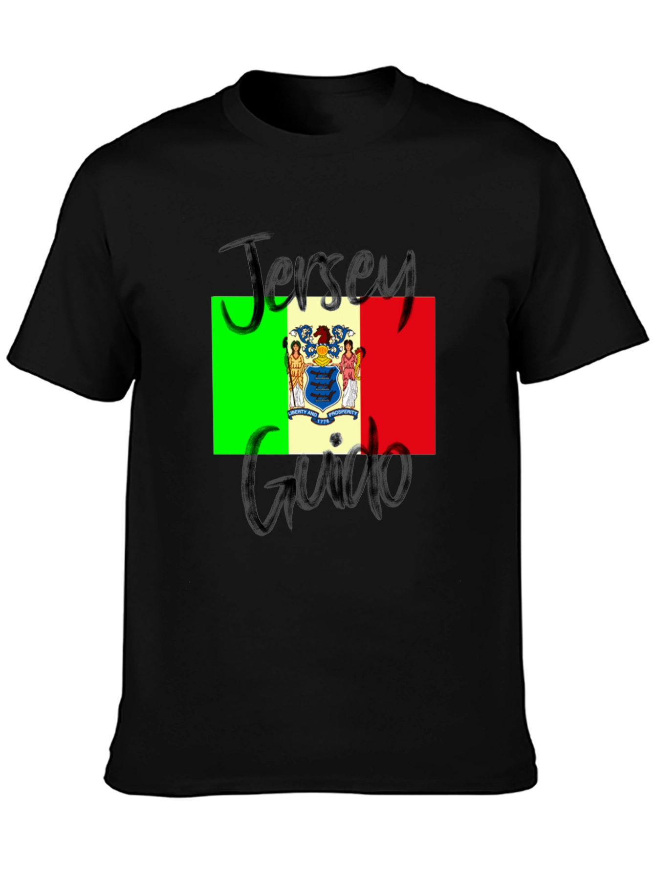 Jersey Guido T-Shirt: State Flag Graphic Tee