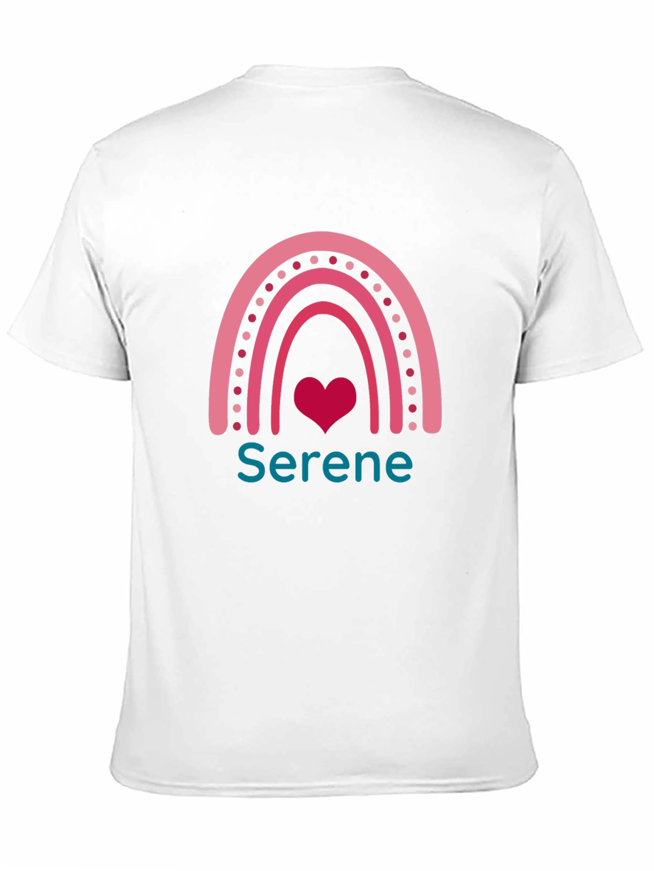 Serene Rainbow Heart Graphic Tee - Unisex