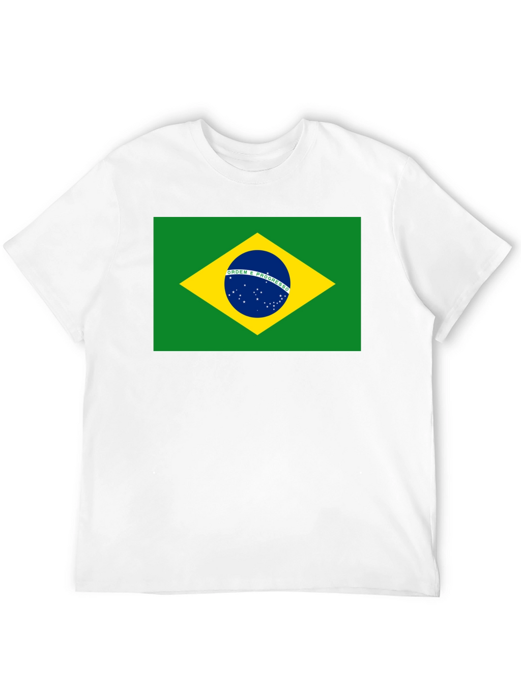 Brazil Flag T-Shirt - Black Cotton Tee