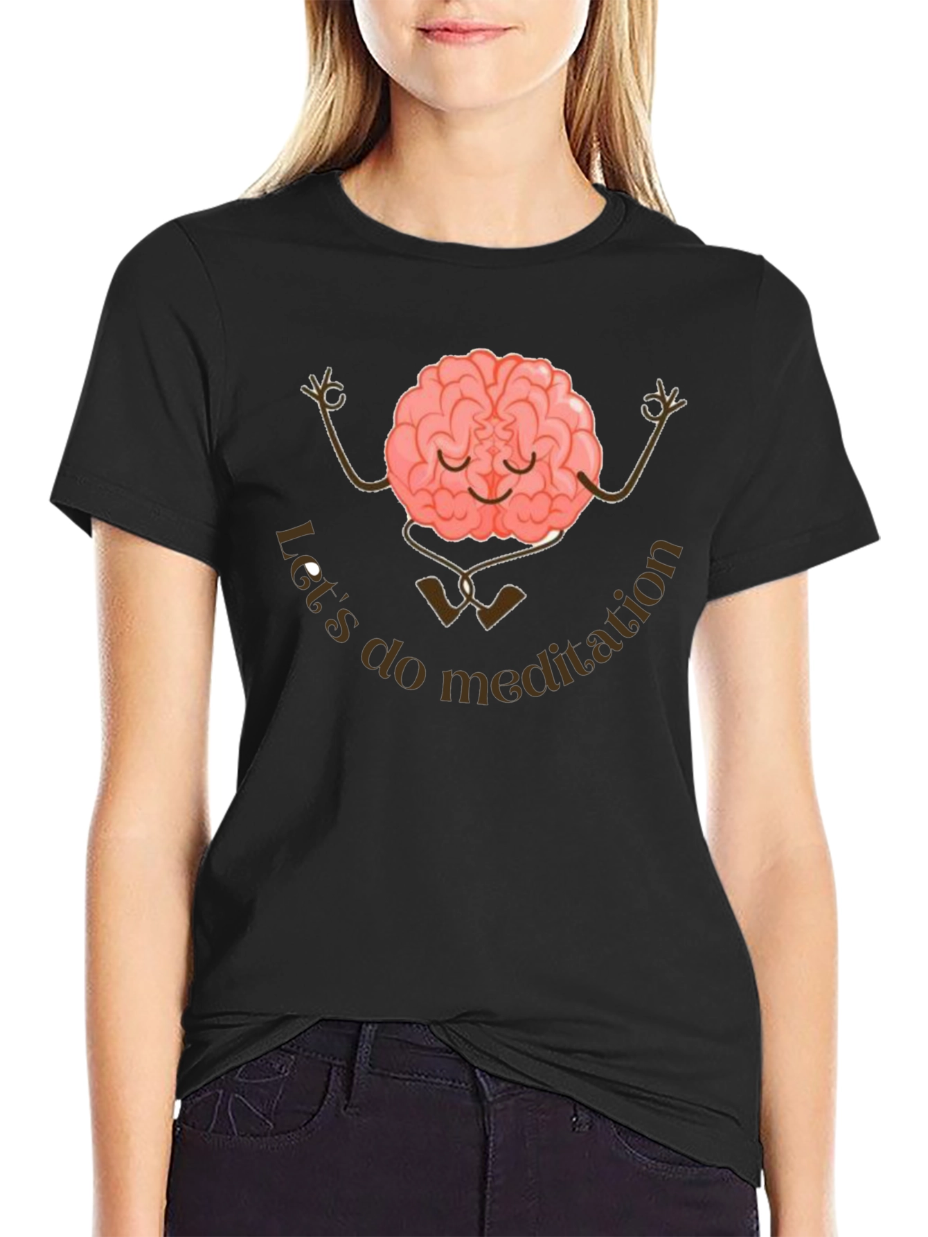 Meditation Brain Graphic T-Shirt