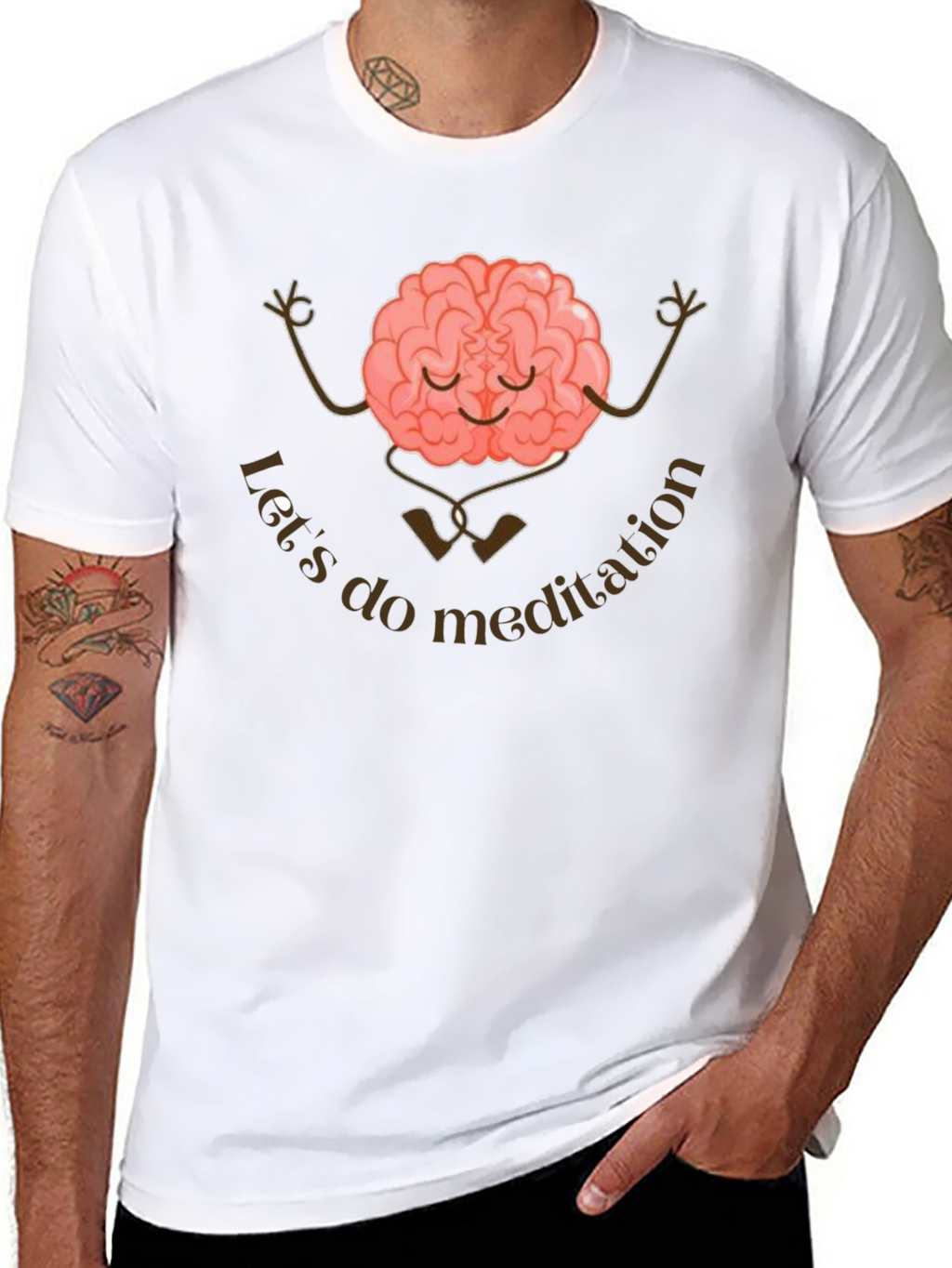 Meditation Brain Graphic T-Shirt