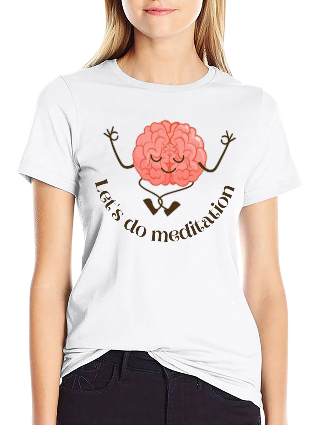Meditation Brain Graphic T-Shirt
