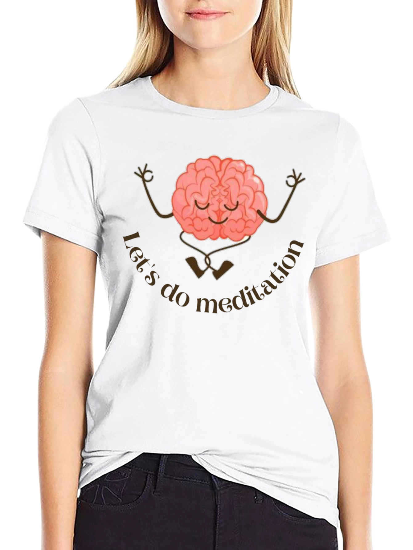 Meditation Brain Graphic T-Shirt