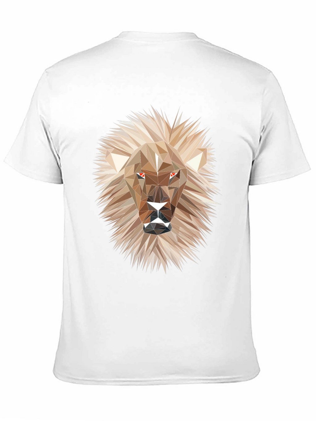 Geometric Lion Graphic Tee - Stylish Mens Black T-Shirt