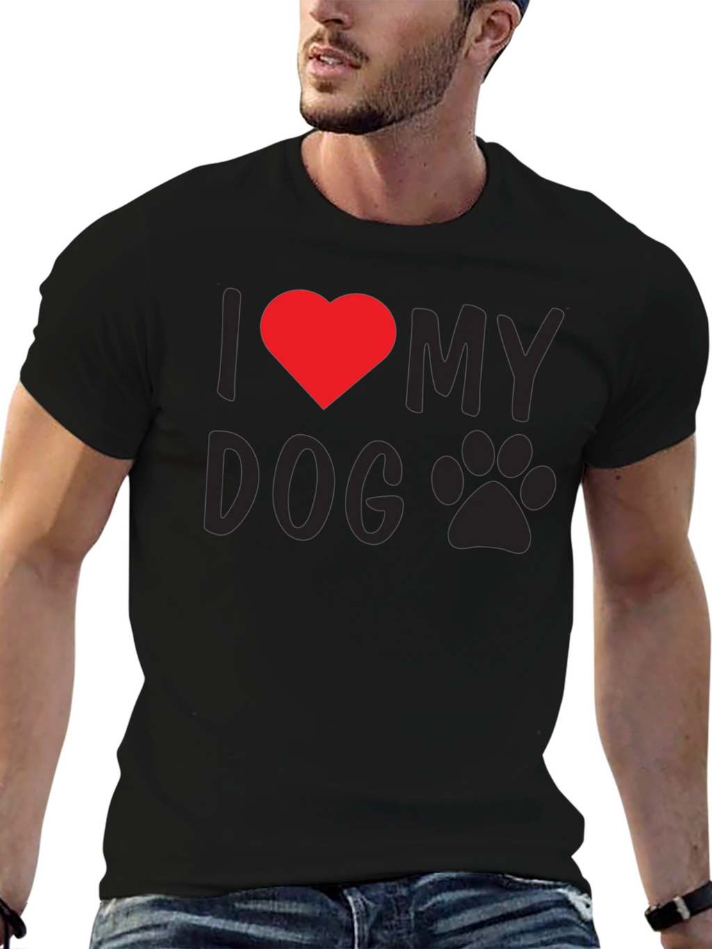 I Heart My Dog T-Shirt - Black