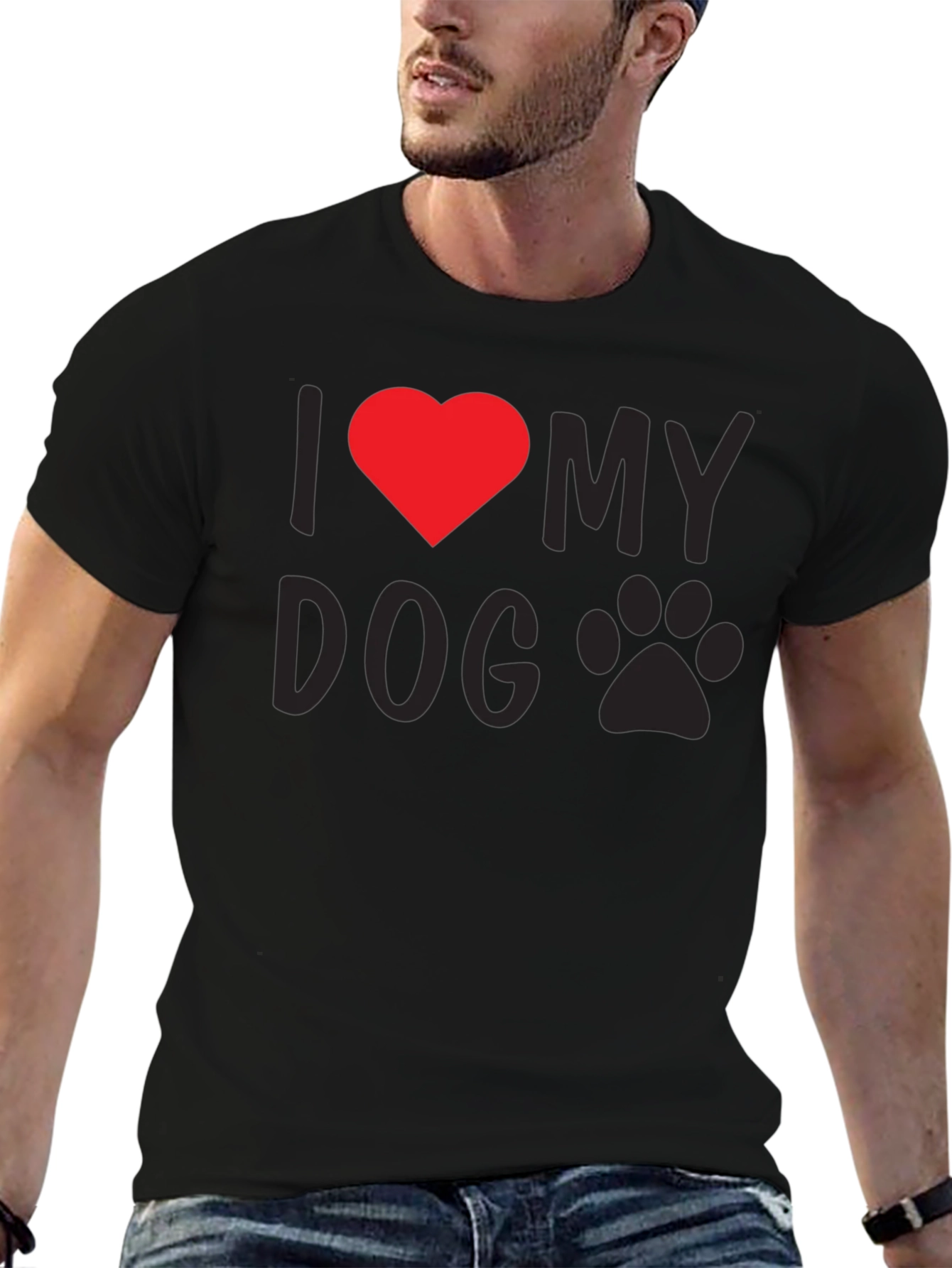 I Heart My Dog T-Shirt - Black