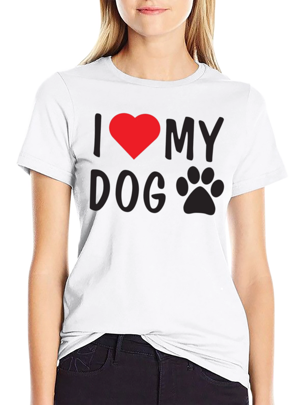 I Heart My Dog T-Shirt - Black