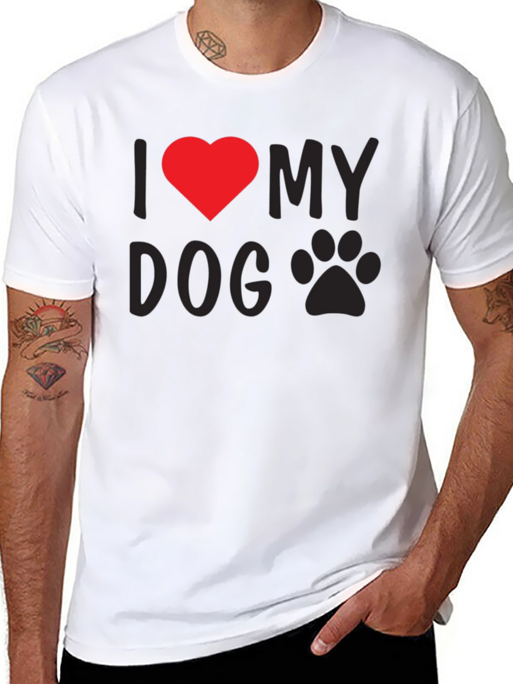 I Heart My Dog T-Shirt - Black