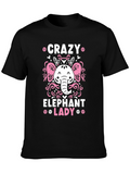 Crazy Elephant Lady Graphic Tee