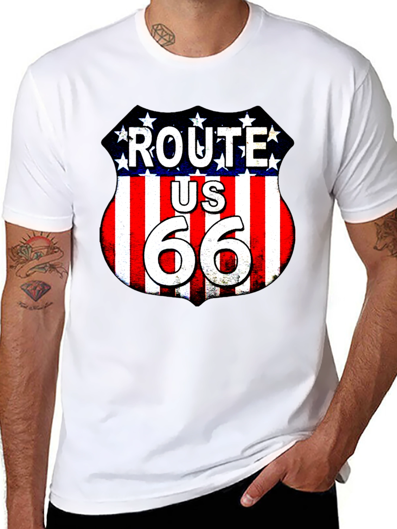 Route 66 Graphic Tee - American Road Trip T-Shirt