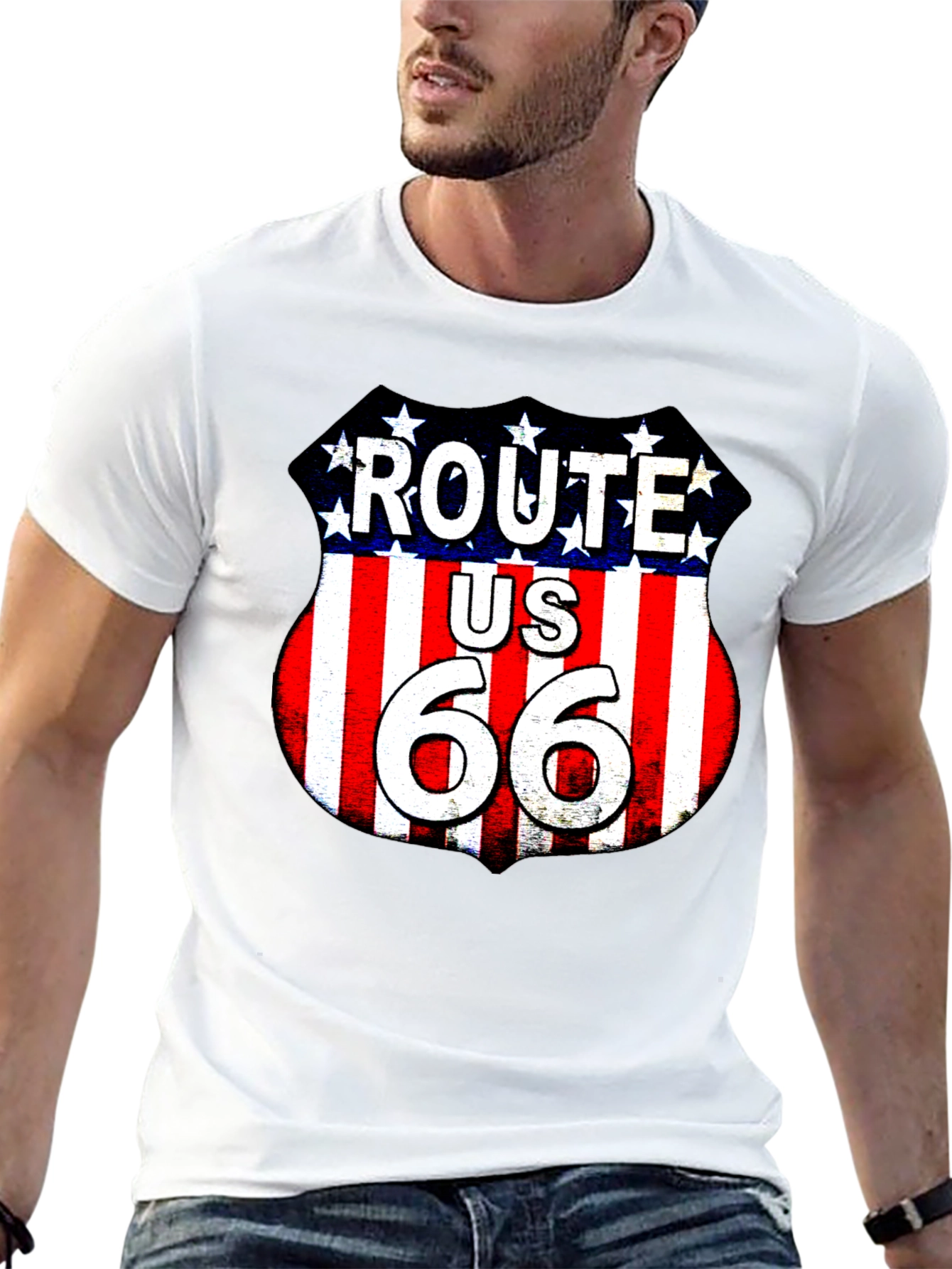 Route 66 Graphic Tee - American Road Trip T-Shirt