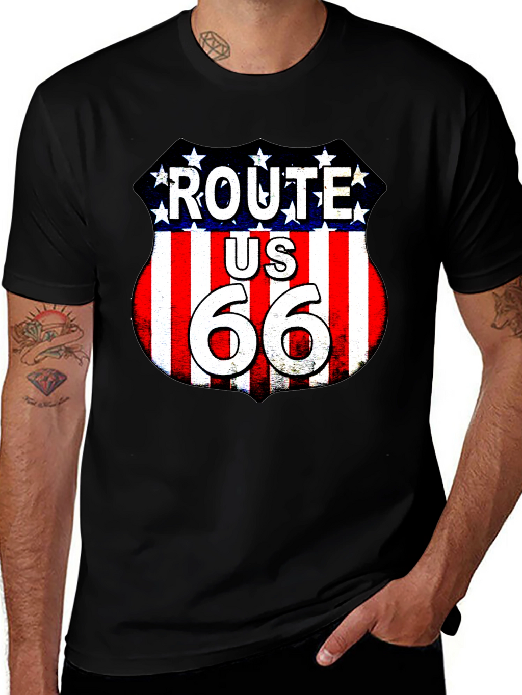 Route 66 Graphic Tee - American Road Trip T-Shirt